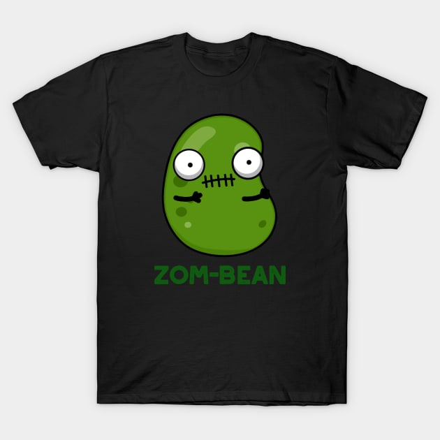 Zom-bean Cute Halloween Zombie Bean Pun T-Shirt by punnybone